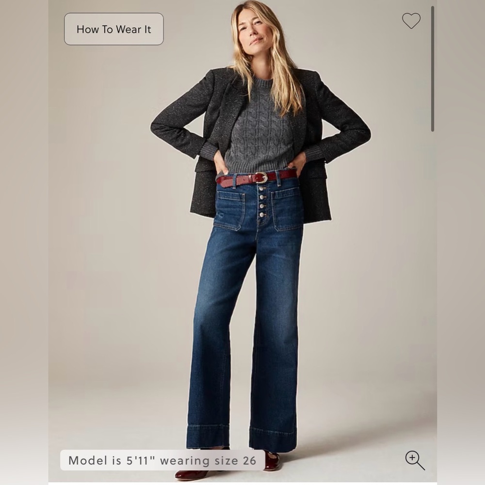 Women's J Crew trouser Blue Jeans/ petite